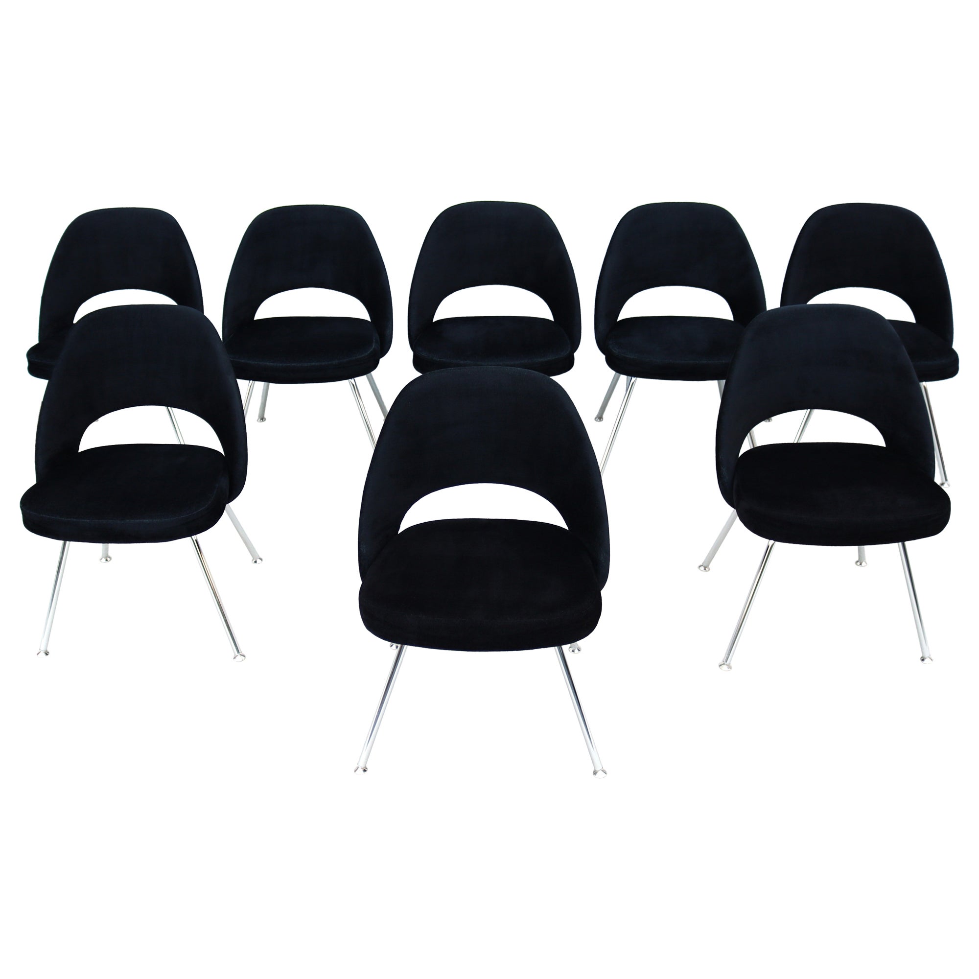 Mid-Century Modern Eero Saarinen for Knoll Executive Armless Chairs - Set of 8