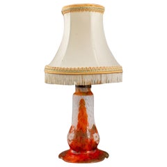 Retro Le Verre Francais Art Deco Cameo Glass Lamp Base