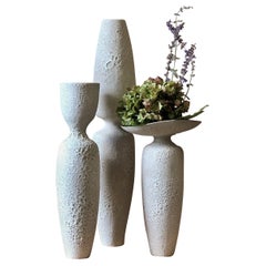 Set Of 3 Crater Vases by Sophie Vaidie