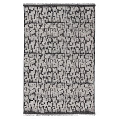 Keivan Woven Arts Moroccan Contemporary Abstract Large 0Rug in White and Black 