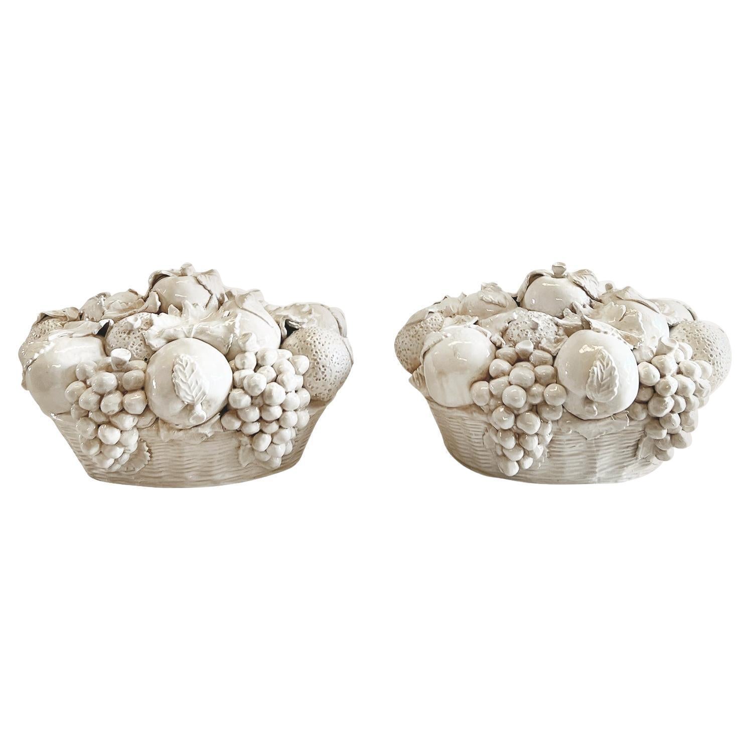 Paire de vases en céramique émaillée du 20ème siècle - Vases Décor Vintage