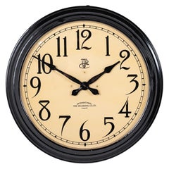 Antique Extra Large Reclaimed Industrial Clock By International Time Recording Co Ltd