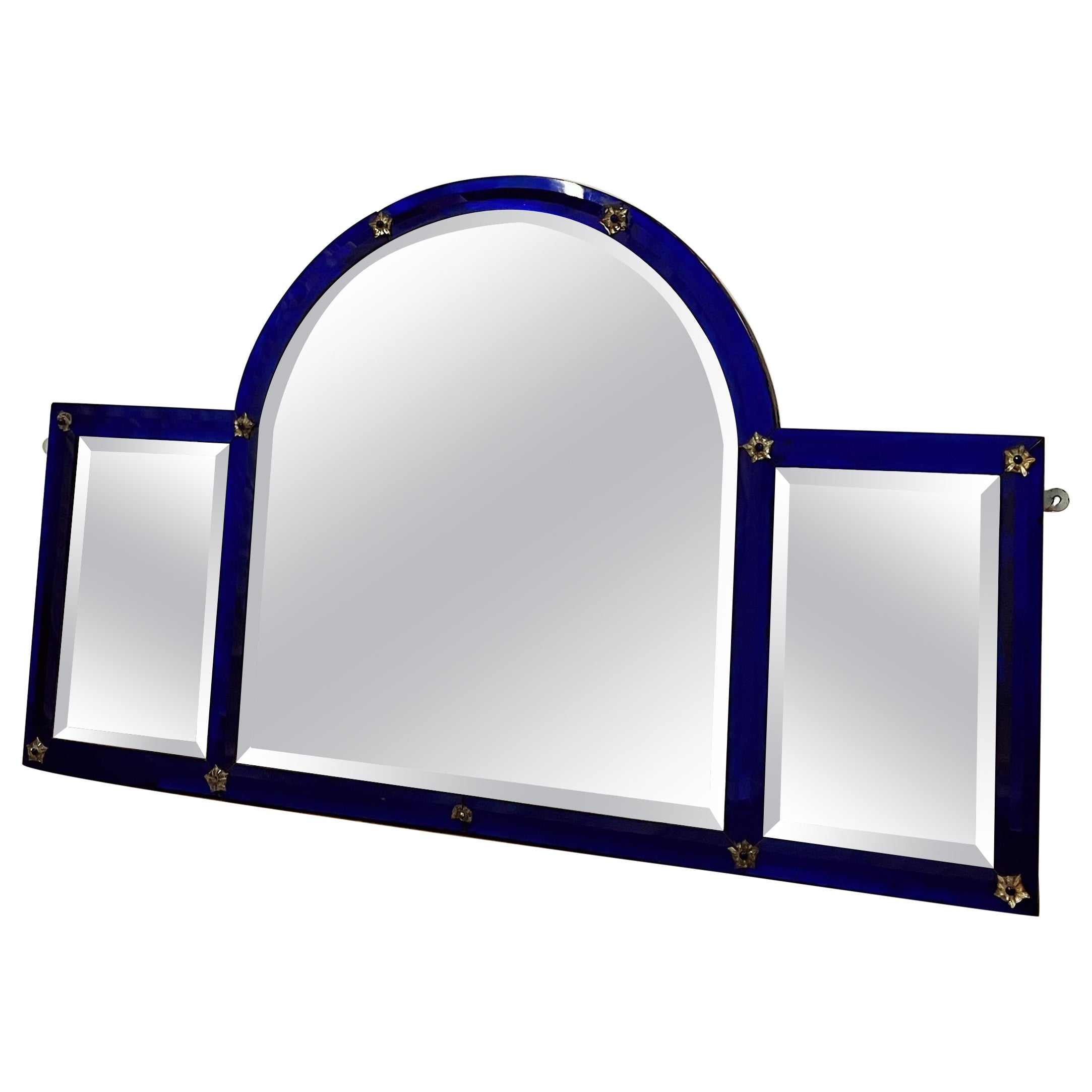 An Early Twentieth Century French Overmantel Mirror  For Sale