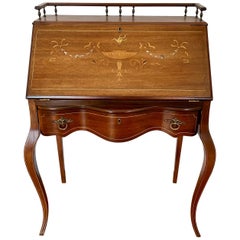 French Inlay Slant Front Writing Desk