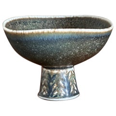 Carl-Harry Stålhane for Rörstrand Footed Stoneware Bowl