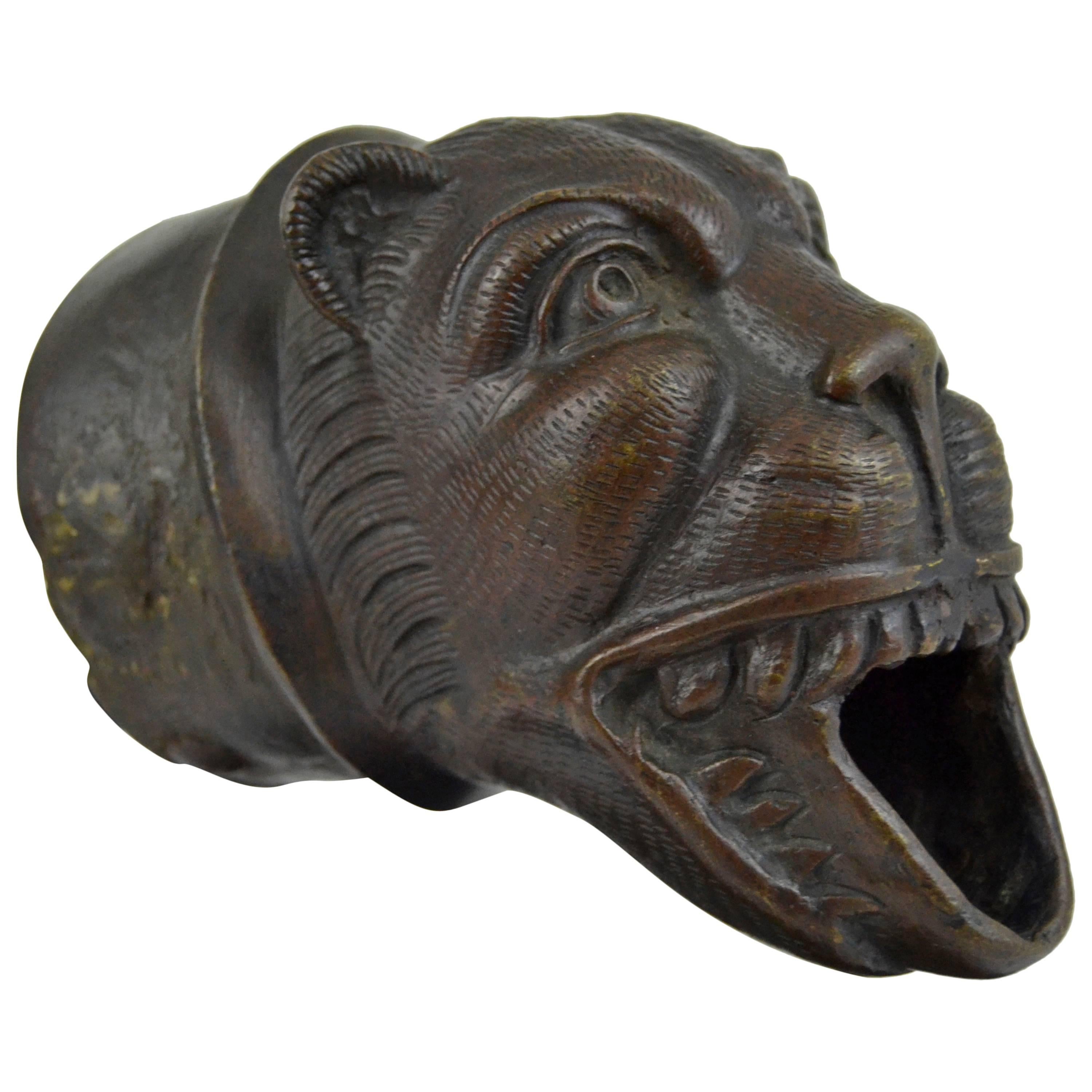 Medieval Bronze Lion Downspout For Sale
