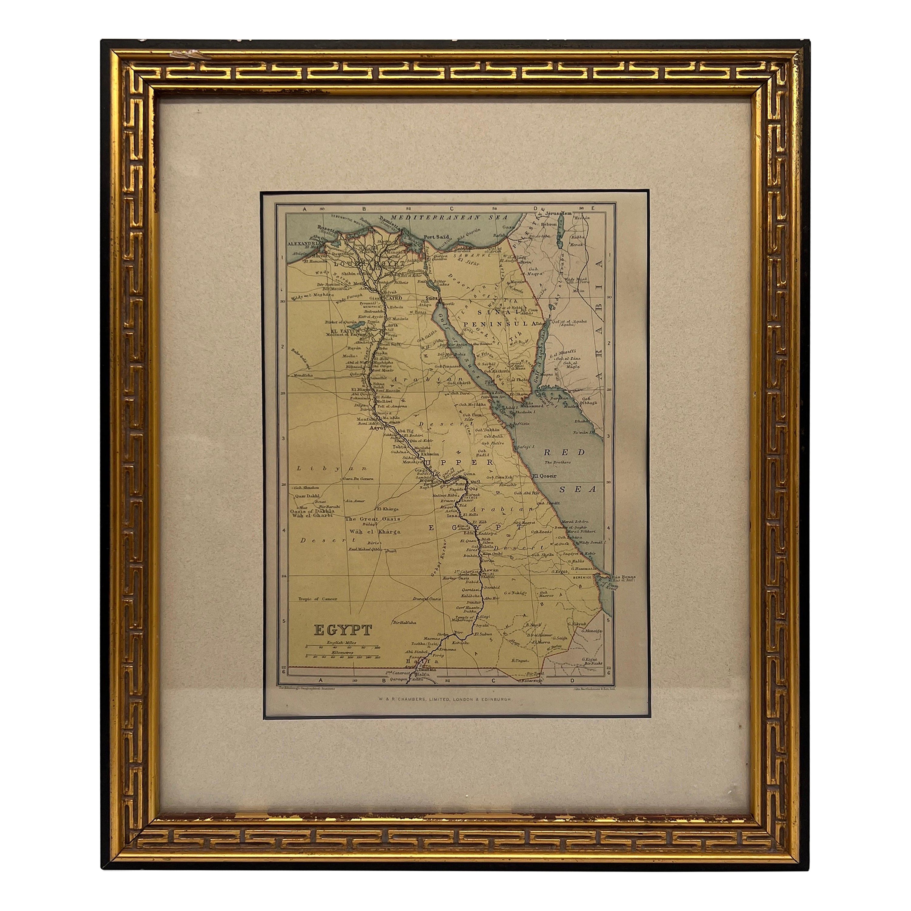 Antique Map of Egypt, John Bartholomew & Sons Ltd C. 1880