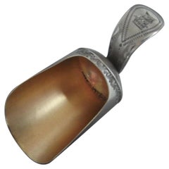 Cuchara Caddy Jorge III Fabricada en Birmingham por Cocks & Bettridge, 1805