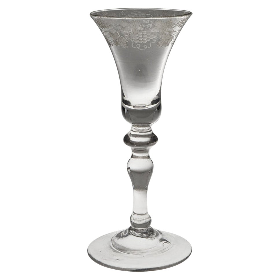 Light Baluster Wine Glass c1750