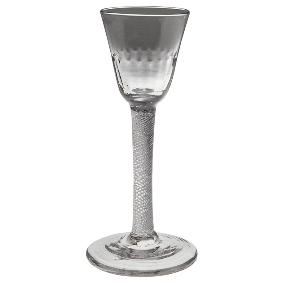 Air Twist Georgian Wine Glass c1750 For Sale