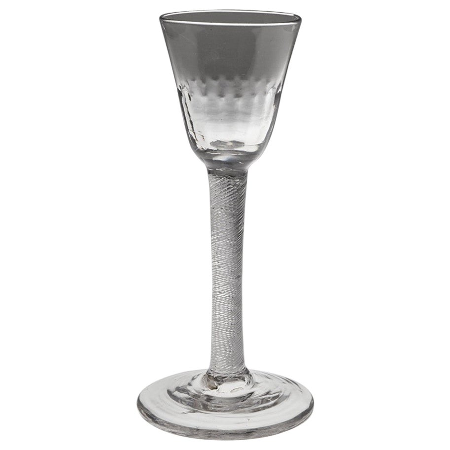 Verre à vin géorgien torsadé à l'air vers 1750