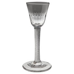 Antique Air Twist Georgian Wine Glass c1750