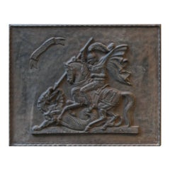 Vintage French 'Saint George and the Dragon' Fireback / Backsplash