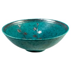 Exquisite Wilhelm Kage, Argenta, Gustavsberg, Lily of The Valley Stoneware Dish
