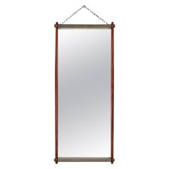 Vintage Italian wall mirrors with wood and steel frame, by Stildomus ca. 1960.
