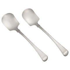 Antique Pair of George III Feather Edge Ice Cream Spades, 1809