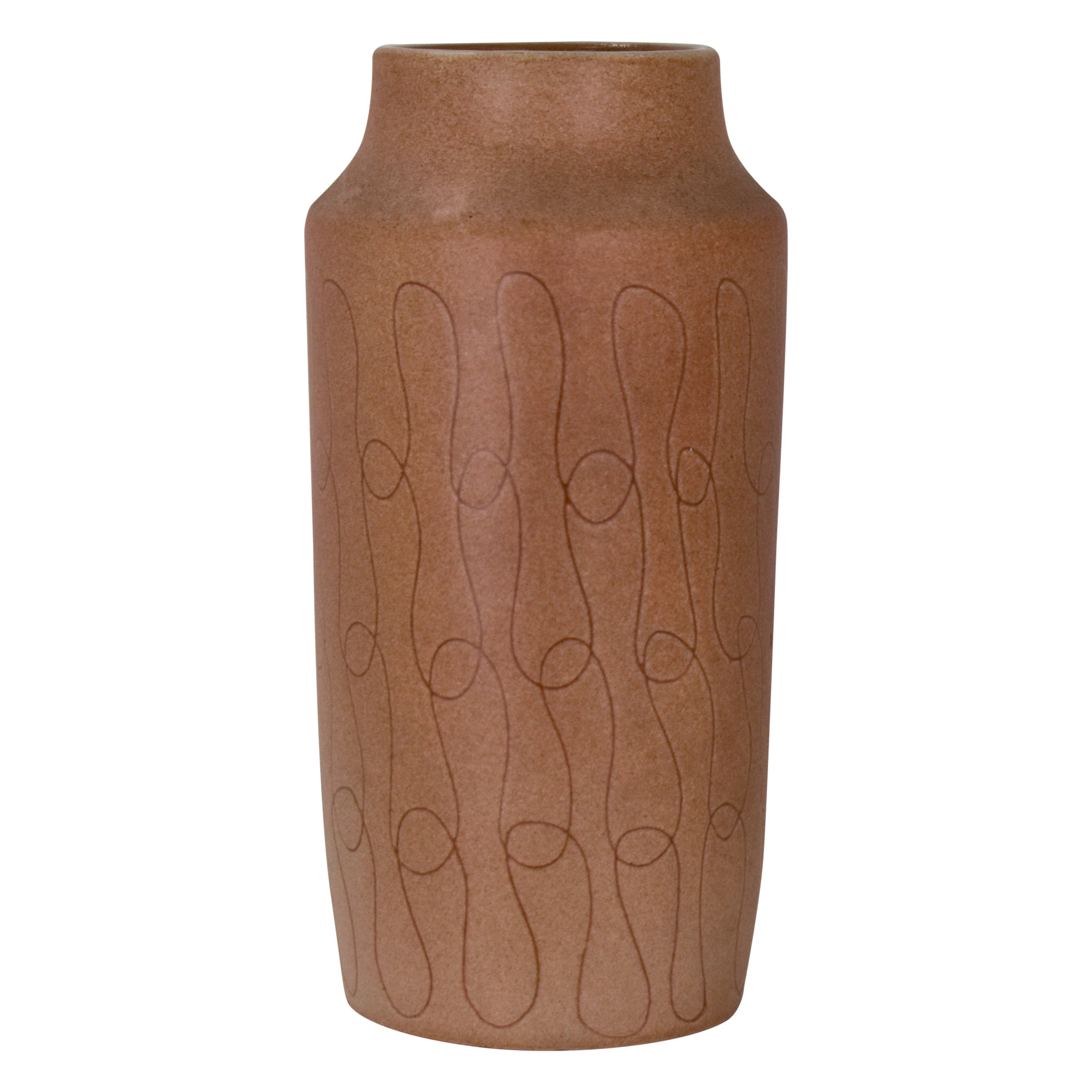Ceramic vase in brown tones, by the ceramist Ferrando. Spain 1970's For Sale
