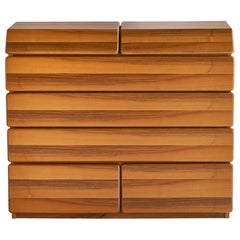 Mobilgirgi, Chest of Drawers, Spalting Wood, Italy, 1970s