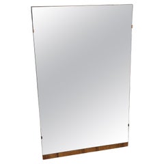 Art Deco rectangular mirror with briarwood base