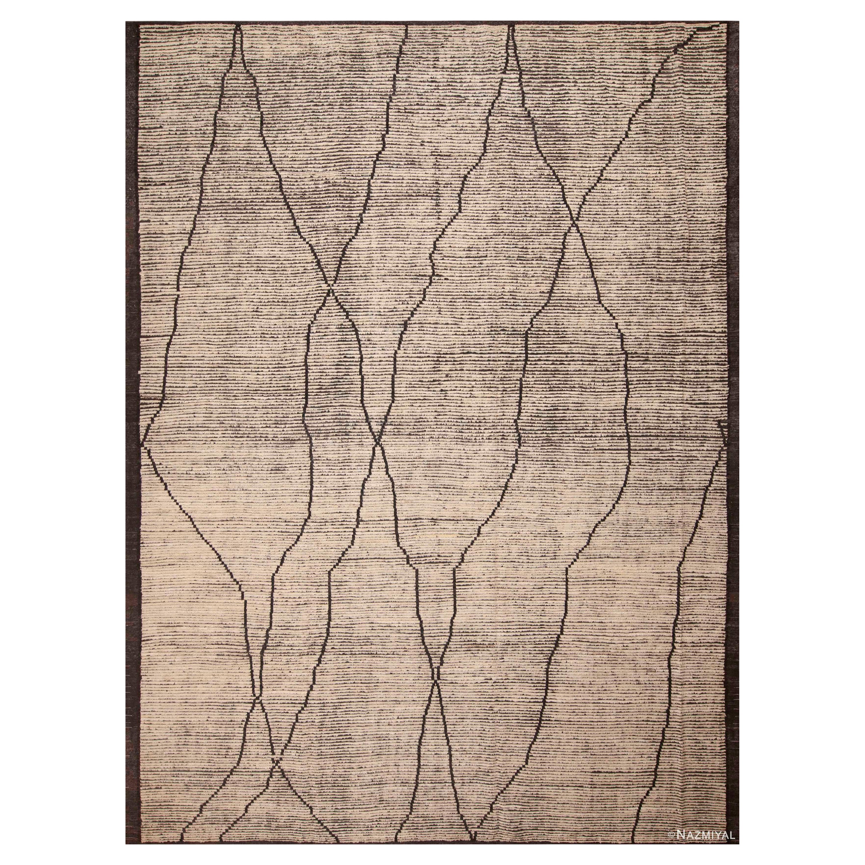 Nazmiyal Collection Tribal Nomadic Abstract Modern Room Size Rug 11' x 14'4" For Sale