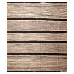 Tapis Kilim tissé à plat au design abstrait moderne Nazmiyal Collection 12'11" x 15'