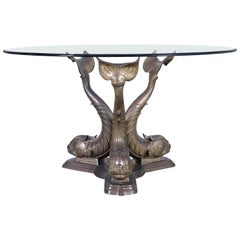 Monumental Bronze Koi Fish Dining Table