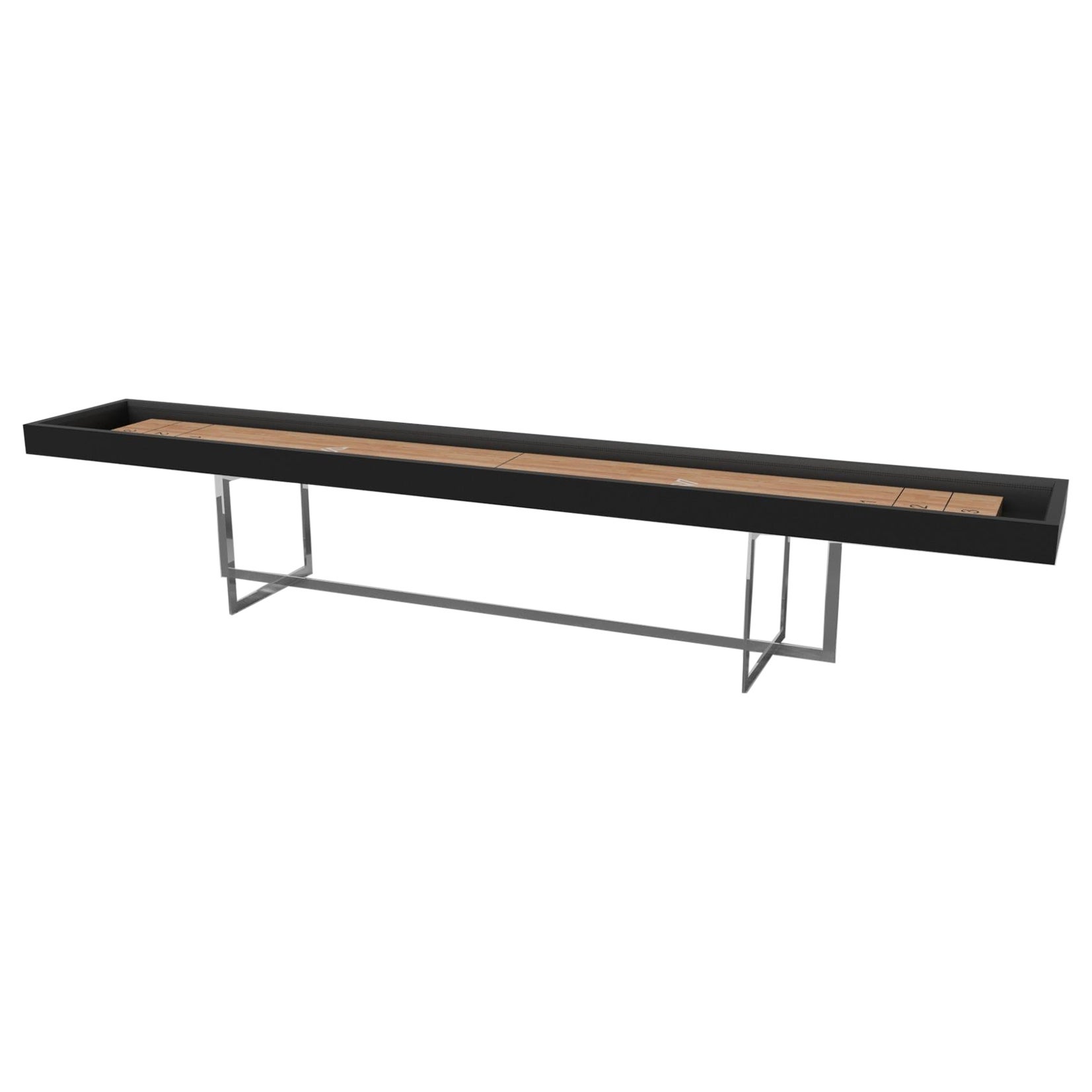 Elevate Customs Beso Shuffleboard Tables / Solid Pantone Black Color in 12' -USA For Sale