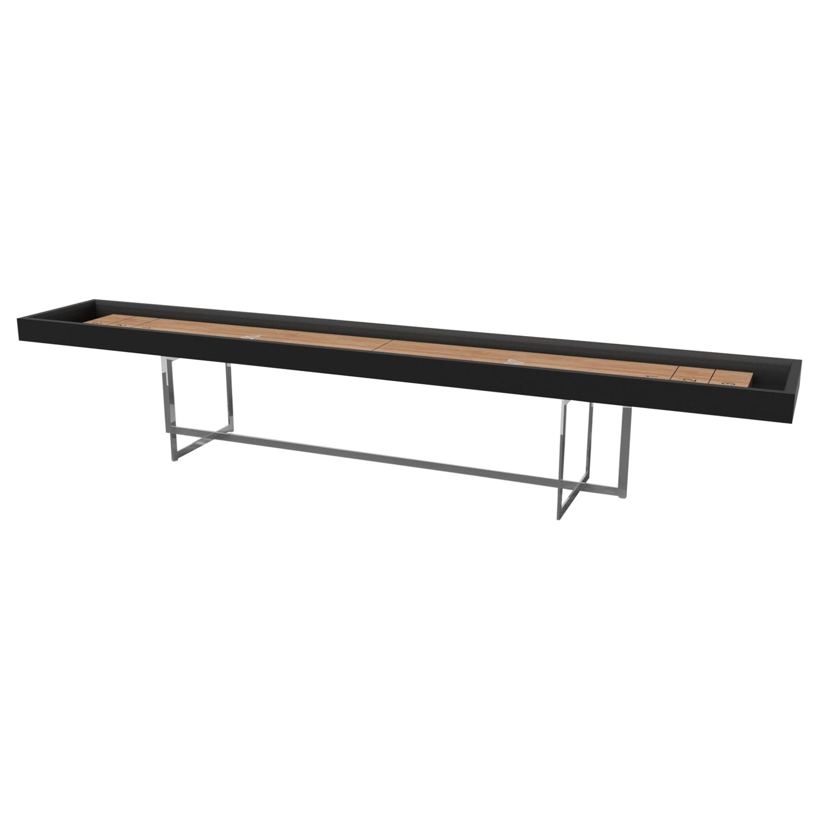 Elevate Customs Beso Shuffleboard Tables / Solid Pantone Black Color in 22' -USA For Sale