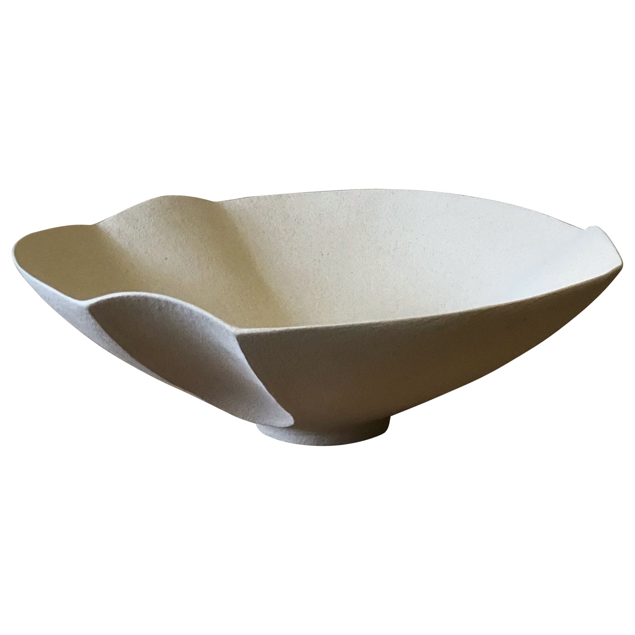 Faceted Low Bowl by Sophie Vaidie For Sale