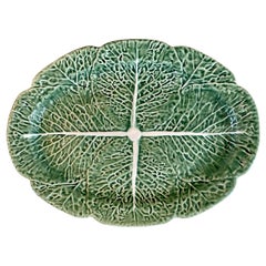 Vintage Palm Beach Style Cabbage Platter Set Bordallo Pinheiro, Portugal