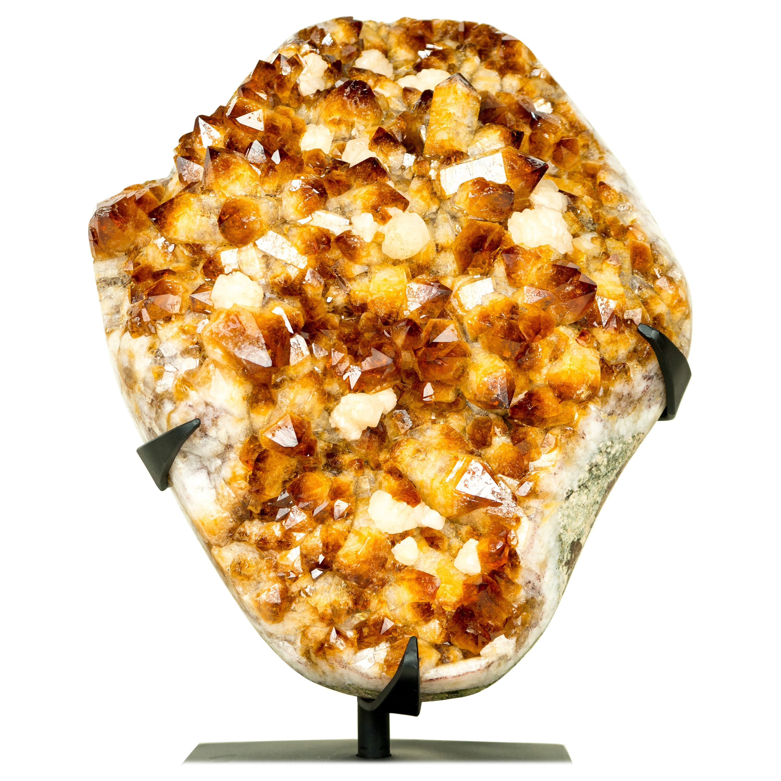Large High-Grade Natural Citrine Cluster with AAA Amber Citrine Druzy