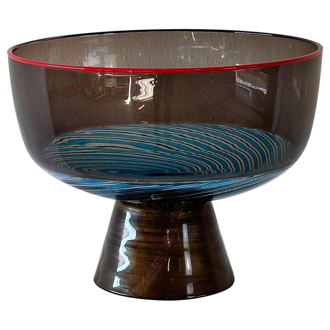 Rare Collector's Yoichi Ohira Murano Glass Vase for Vetreria De Majo, 1990s For Sale