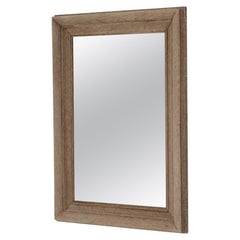 Antique French Bleached Oak Mirror (Miroir en chêne blanchi)