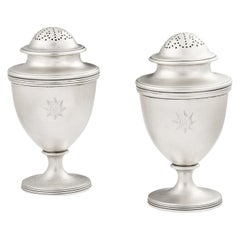 Pair of George III Peppers Made in London by John Emes, 1805