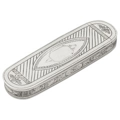 Estuche para palillos Jorge III fabricado en Birmingham por Samuel Pemberton, 1796