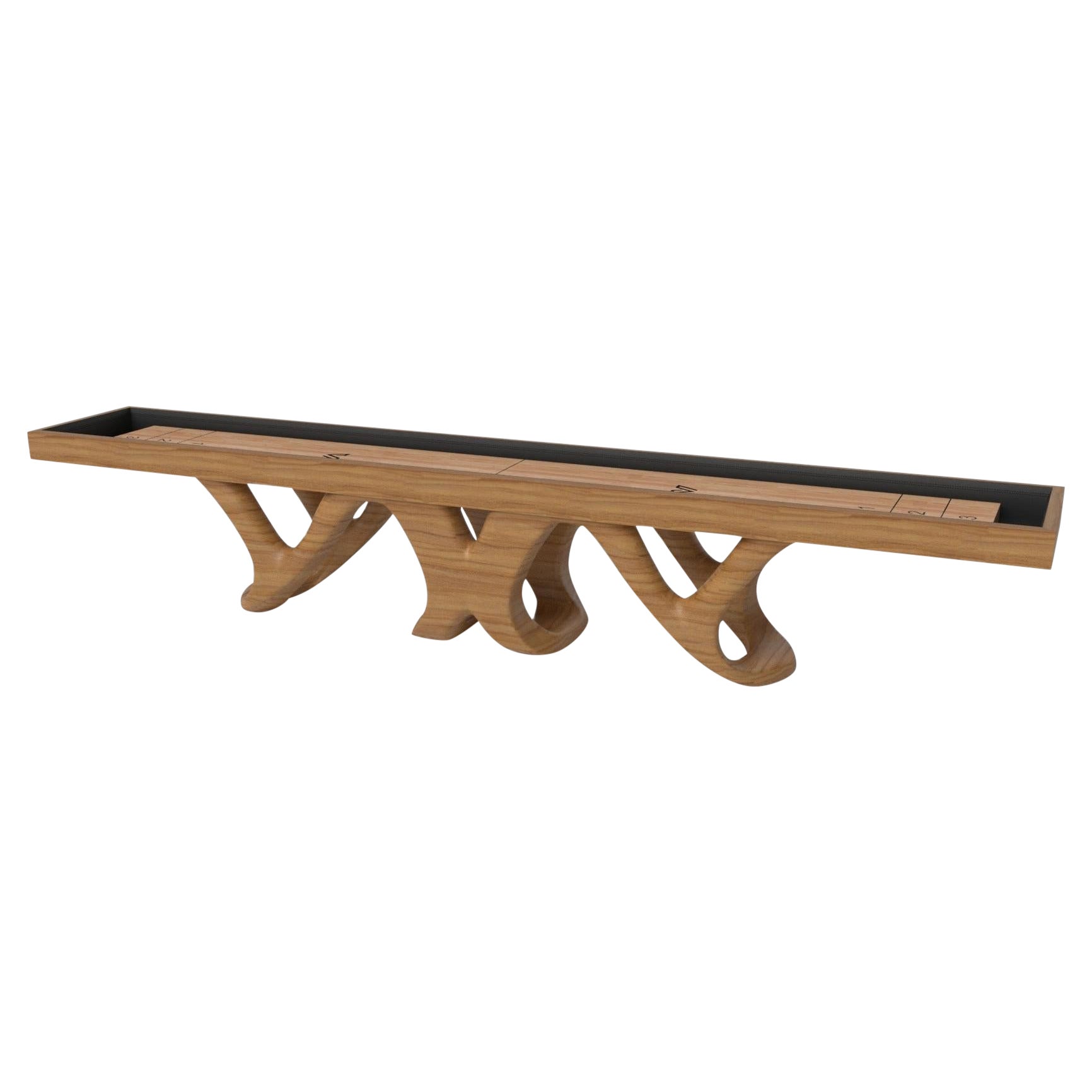 Elevate Customs Draco Shuffleboard Tables / Bois de teck massif en 12' - USA en vente