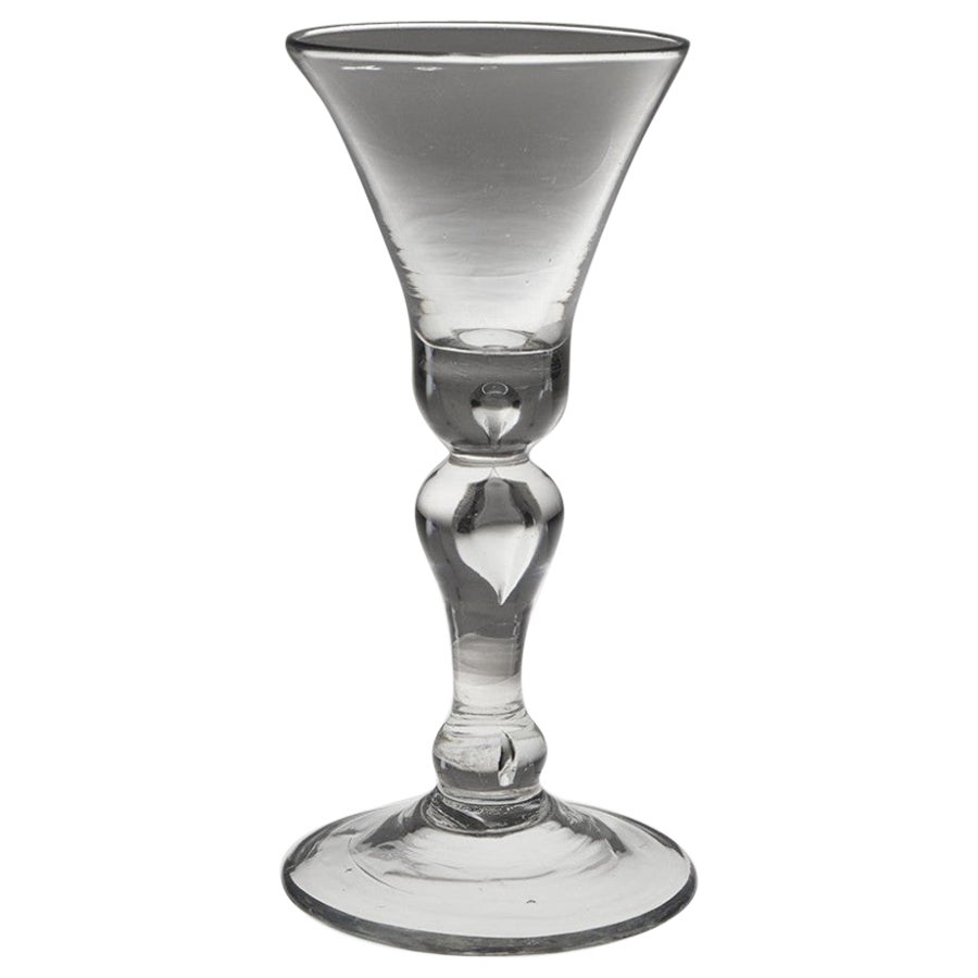 Baluster Stem Wine Glass c1730 For Sale