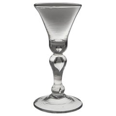 Antique Baluster Stem Wine Glass c1730