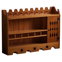 Swedish Folk Art Pine Shelf, In the style of Axel Einar Hjorth, 1930s