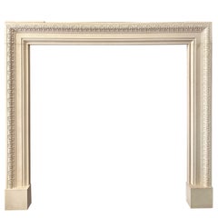 A Reclaimed George II Style English Fireplace Mantel In Limestone