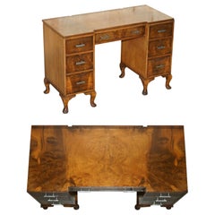 FINE ANTIQUE ART DECO WARING & GILLOW 1932 STAMPED BURR WALNUT DRESSiNG TABLE
