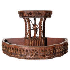 Large wooden Etagère, Italy 19th century