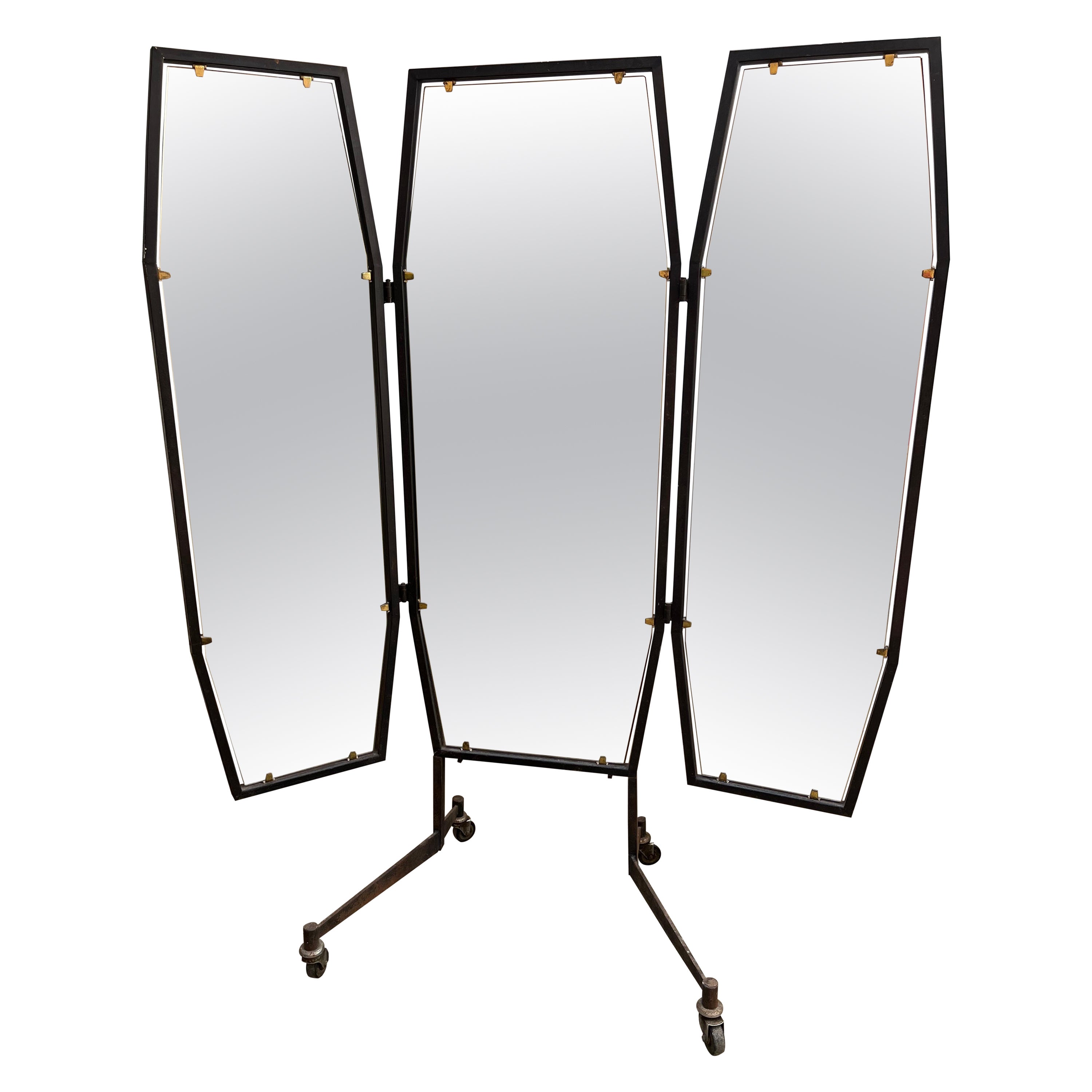 Large Tailor's Mirror, Made in Italy, 1960s For Sale