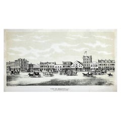 1840s Used Engraving of Broadway in New York at Howard and Grand Streets