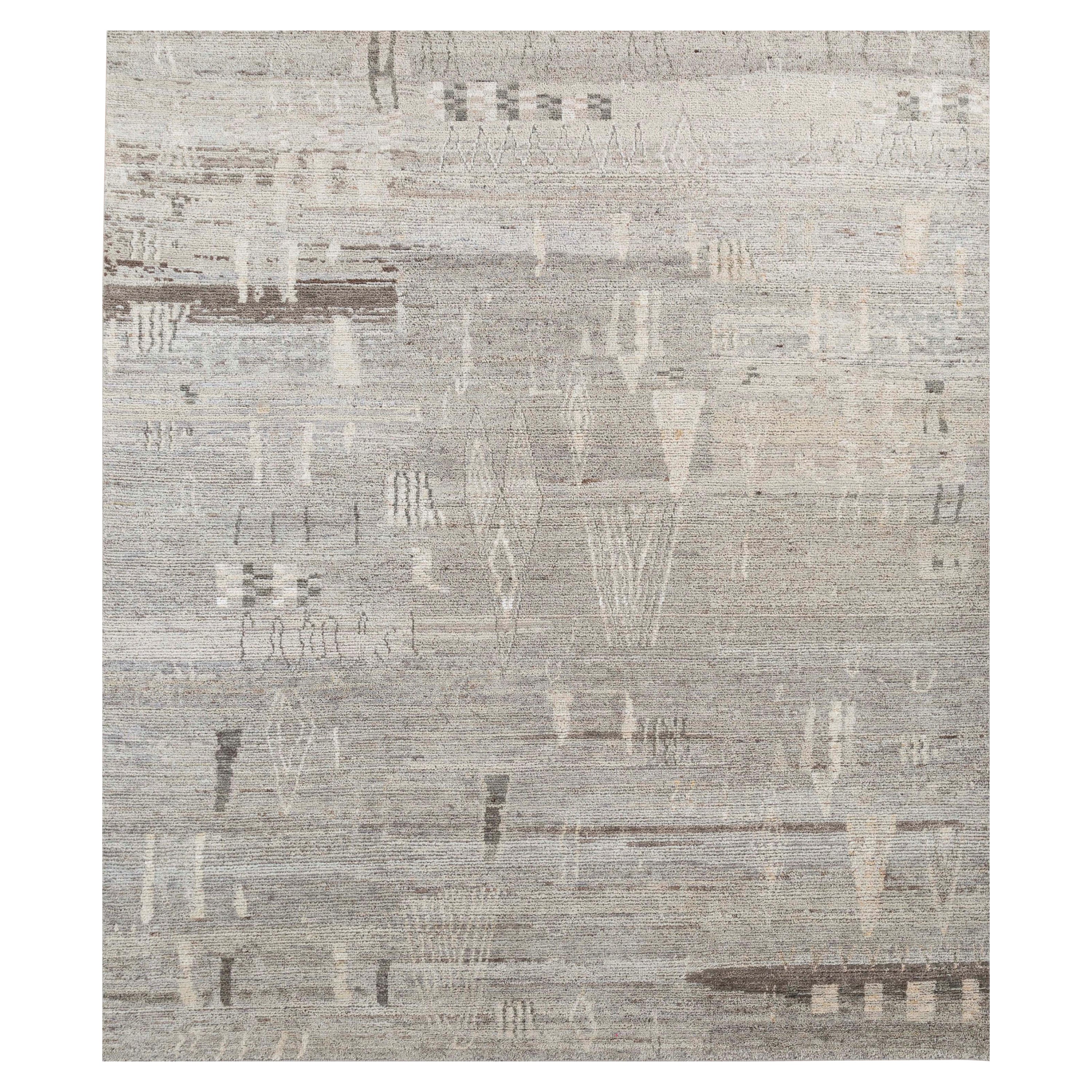 Nickel Harmony Hand-Knotted Rug For Sale