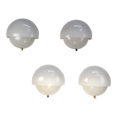 Set of 4 wall lamp model. Mania by Vico Magistretti for Artemide, Italy, 1970s