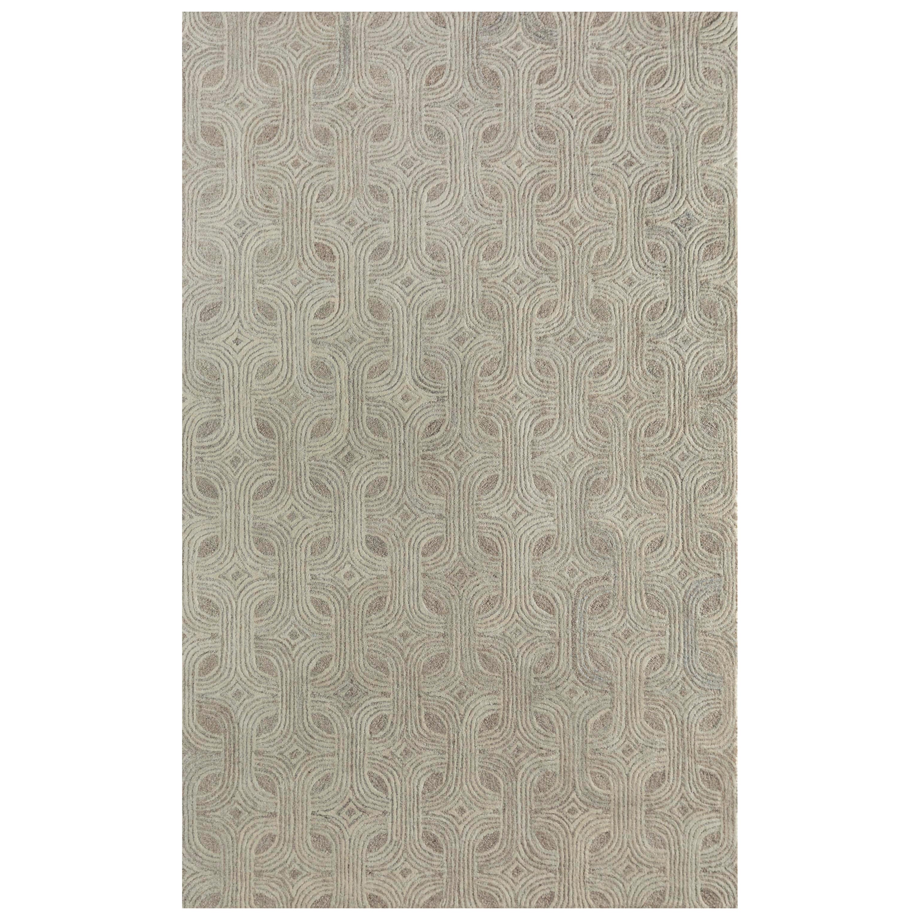 Whispering Sands Undyed White Natural Camel Hand-Tufted Rug For Sale