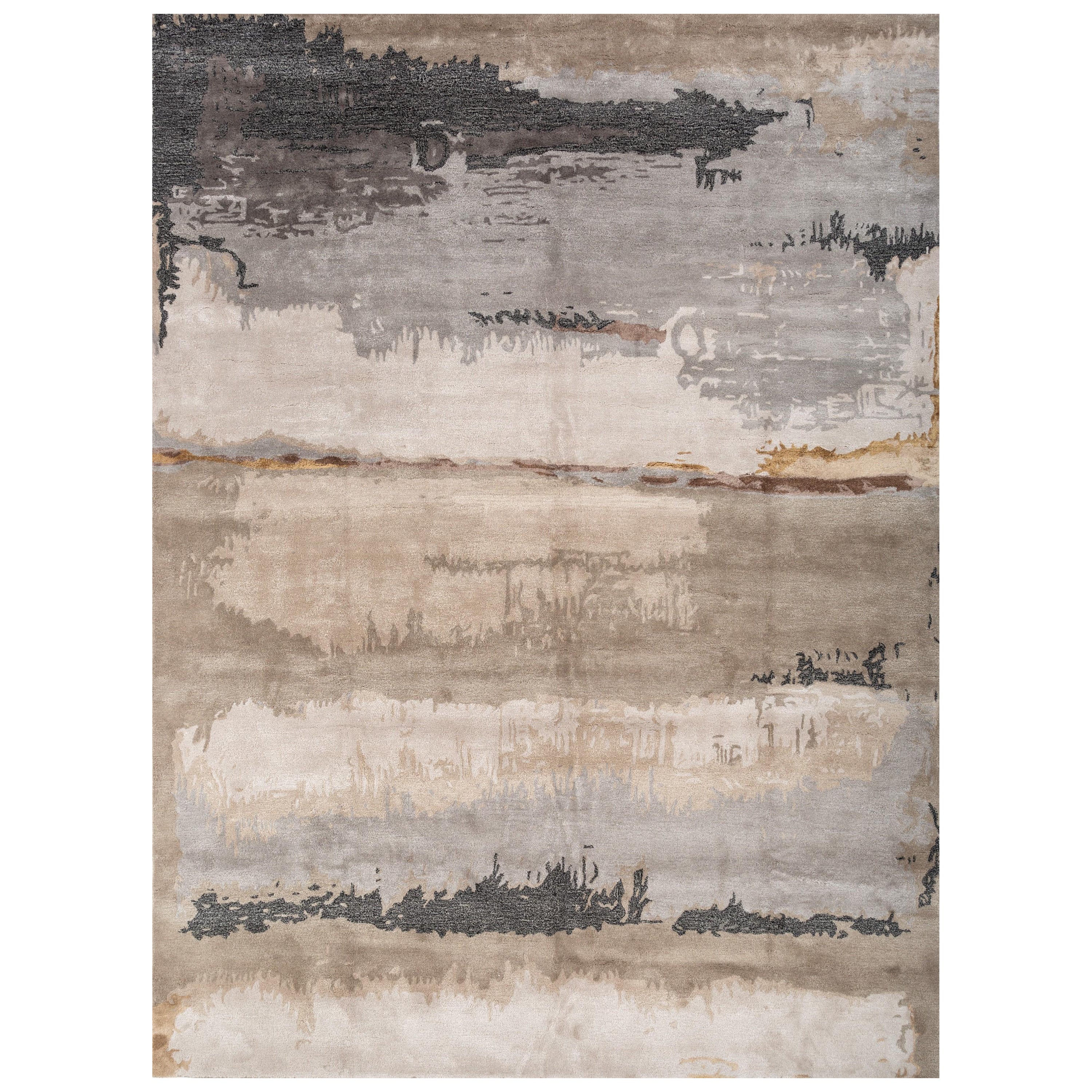 Ashen Reverie Gray Ashwood Hand-Tufted Rug