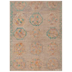 Nazmiyal Kollektion Moderner handgefertigter Teppich aus Wolle in geometrischem Design 4'5" x 5'10"