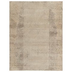 Distressed style Abstract rug in Beige-Brown & Gray pattern by Rug & Kilim 